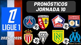 Pronósticos Ligue 1 Jornada 10 Liga Francesa 20242025 [upl. by Cut]