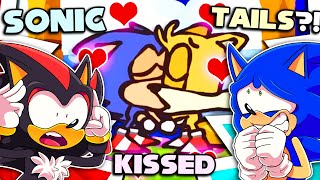 SONIC IS KISSING TAILS Sonic amp Shadow Reacts To The Ultimate Sonic The Hedgehog Recap Cartoon [upl. by Adala]