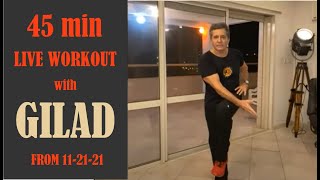 Live 45min Cardio Workout with Gilad from November 21 2021 [upl. by Aida316]