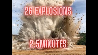 Rock Blasting Compilation 23 explosions in 25 minutes [upl. by Meave]