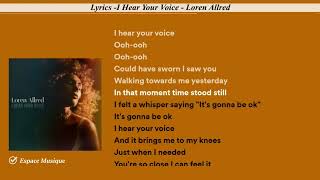 Lyrics I Hear Your Voice Loren Allred [upl. by Arac140]