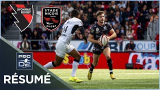 PRO D2  Résumé partie complète Oyonnax Rugby vs Stade Niçois Rugby  J4  Saison 20242025 [upl. by Keener]