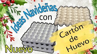 3 Ideas Originales para Navidad Usando CARTÓN DE HUEVO Fácil y Rápido de hacer Reciclaje Creativo [upl. by Elleron]