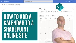 How To Add A Calendar To A SharePoint Online Site [upl. by Tevlev]