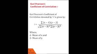 How to find Karl Pearsons Coefficient of Correlation mathsengineering correlation [upl. by Pasho100]