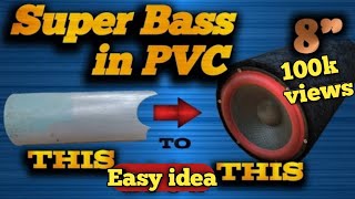 DIY Sub Bass Tube from PVC  How To Make 8 inch Subwoofer in PVC  New Useful idea  SDN Gadget Pro [upl. by Mercedes]