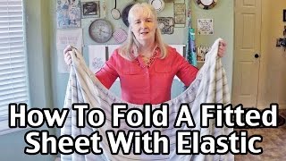 How To Fold A Fitted Sheet With Elastic All Around [upl. by Loresz513]