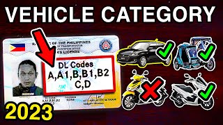 PAGBABAGO SA LISENSYA NGAYONG TAON 2023 DL CODES AND VEHICLE CATEGORY LTO [upl. by Eigna]