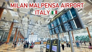 Milan Malpensa Airport Front Entrance and Duty free [upl. by Rotman613]