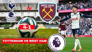 Tottenham vs West Ham 41 Live Stream Premier League Football EPL Match Score Today Highlights Vivo [upl. by Ramalahs129]