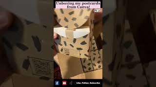 Unboxing my postcards from Canva [upl. by Wendelin]