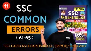 SSC  PREVIOUS YEAR  COMMON ERRORS  6165   KIRAN PUBLICATION [upl. by Felipe102]