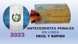 Trámite de antecedentes penales en Guatemala Actualizado [upl. by Ailuig]