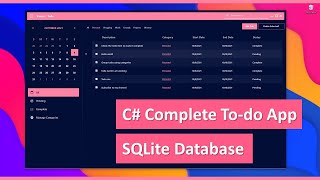 C Tutorial  The best Complete Todo list App for Winforms With Portable SQLite database [upl. by Einot]