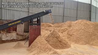 Wood hammer mill from wood chips to sawdust [upl. by Corwun872]