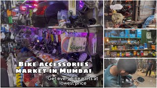 Bike accessories market mumbai  kurla bike market  all bike parts at lowest price [upl. by Llenrahs]