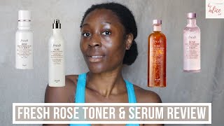 FRESH ROSE DEEP HYDRATION TONER amp FRESH ROSE DEEP HYDRATION OIL INFUSED SERUM REVIEW  byalicexo [upl. by Raquela]