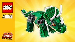 LEGO Triceratops 31058 from Creator Mighty Dinosaurs  Alternate Build  Instructions  SBB [upl. by Kcirddes]