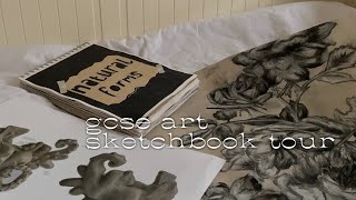 gcse art sketchbook tour grade 9  inside and natural forms theme [upl. by Suiraj]