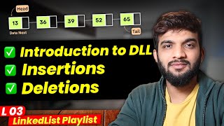 L3 Introduction to Doubly LinkedList  Insertions and Deletions [upl. by Keavy260]