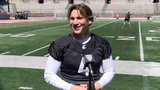 WSU Football Zevi Eckhaus after Spring Practice  41324 [upl. by Humble]