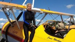 Wing walker Jane Wicker and pilot killed in air show crash [upl. by Guod]