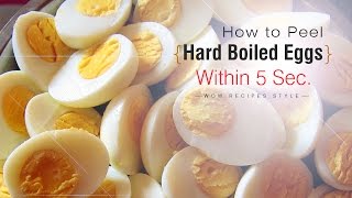 How to Peel Hard Boiled Egg Shell in 5 Seconds  Unbelievable Tips and Tricks  Online Kitchen [upl. by Aniv]