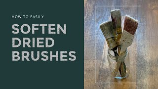 How to Soften Hard Paintbrushes with Vinegar [upl. by Kancler]