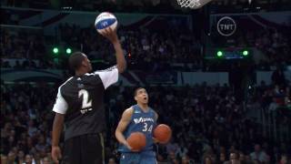 JaVale McGee Dunks 3 Balls At Once John Wall Pass 2192011 NBA Dunk Contest [upl. by Notsuoh]