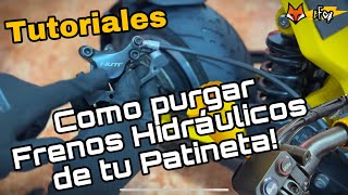 Como purgar los frenos Hidráulicos de tu Patineta Eléctrica  Tutorial [upl. by Keiko232]