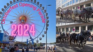 Oktoberfest Opening Parade 2024  First Day Celebrations  Traditional Bavarian Beer Festival Part 1 [upl. by Hildagarde605]