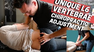 Low Back Pain Chiropractic Adjustment Unique L6 Vertebrae [upl. by Ayita]