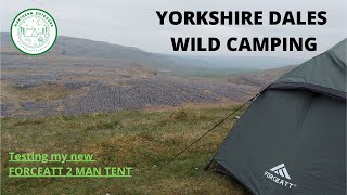 Testing out my new FORCEATT 2 MAN TENT in a YORKSHIRE DALES WILD CAMP [upl. by Rudyard62]