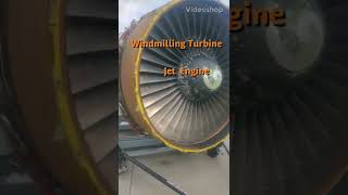 Aircraft Jet Engine windmilling aviation facts foryou [upl. by Fadas5]