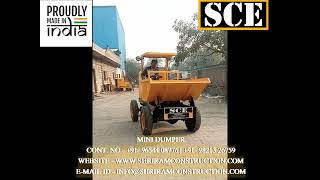 MINI DUMPER  CONSTRUCTION SITE DUMPER  TOUGH RIDER  CONSTRUCTION TECHNOLGY SHRIRAM [upl. by Amaj]