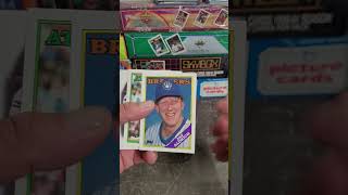 1988 Topps Vintage Baseball Card Wax Pack Rip old school fun vintagebaseballcards halloffame [upl. by Bannister228]