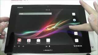 Sony Xperia Tablet ZSO03E docomo JPN Power ON [upl. by Drandell]