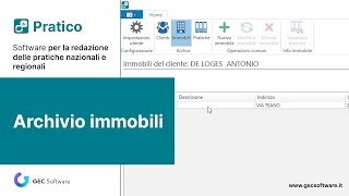 Pratico  Archivio immobili [upl. by Aidni427]