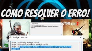 Failed to initialize BattlEye Service Windows TestSigning Mode not supported [upl. by Baumbaugh440]