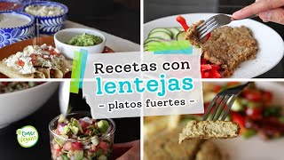 4 RECETAS CON LENTEJAS  Deshebrada milanesas molida y ceviche [upl. by Marika]