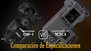 OM SYSTEM OM1 vs Fujifilm GFX 100 Una Comparación de Especificaciones [upl. by Akamaozu353]