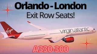 Virgin Atlantic Exit Row Seats Orlando to London [upl. by Neiluj]