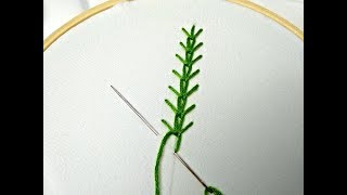 Hand Embroidery Tutorial For Beginners  Wheatear Stitch Tutorial  Wheat Ear Stitch Tutorial [upl. by Adnaval801]