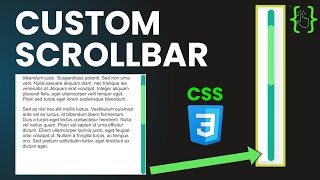 Custom Scrollbar CSS  How To Customize Scrollbar Using CSS [upl. by Prouty]