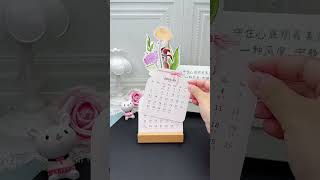 I prepared this floral desk calendar for myself in the new year One flower per month forms a po [upl. by Dnalyar]