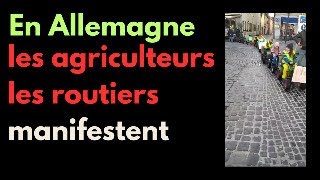 En Allemagne les agriculteurs et les chauffeurs routiers la suppression des subventions du diesel [upl. by Ahsaetal82]