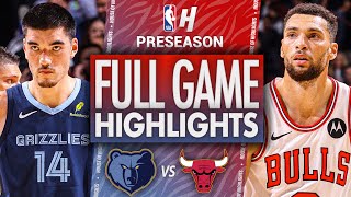 Memphis Grizzlies vs Chicago Bulls  Full Game Highlights  October 12 2024 NBA Preseason [upl. by Vera]