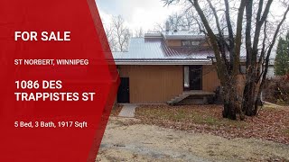 House For Sale at 1086 Des Trappistes St St Norbert Winnipeg [upl. by Assirac620]