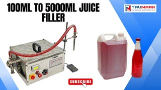 100ml to 5000ml Juice Filling Machine  Digital Gear Pump Filler [upl. by Jarib]