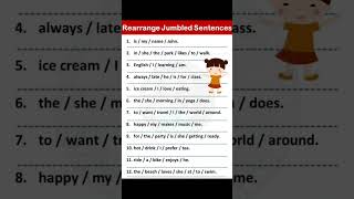 rearrange jumbled sentences  English Grammar [upl. by Yellah849]